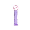 Mini dildo realist 14x2,5 cm cu vene pronunțate și ventuză pentru uz vaginal și anal, ambalaj discret 3