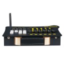 Mini DMX ovládač 54 kanálov stmívač konzola s bezdrôtovým vysielačom dosah 500 m batéria 200 x 120 x 52 mm čierny na pódium a DJ 3
