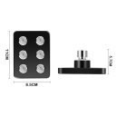 Mini-douchekop 360° draaibaar Vierkante hogedruk-energiebesparende douche Waterregen Eenvoudig te installeren Stevige constructie 11×8,5×5,7 cm 6