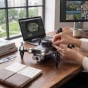 Mini drón 4DRC V30 duális 8K kamerával FPV Ötirányú akadályelkerülés 800 m hatótávolság Összecsukható Fekete Légi fényképezéshez és videózáshoz 7