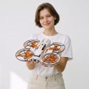 Mini drone A21Pro med 4K kamera Fjernbetjening med skærm og telefonholder Rækkevidde 3000 m Runde beskyttelsesrammer til propellerne Til 6