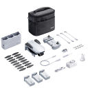 Mini drone pliable léger avec caméra 4K 30 fps gimbal 3 axes GPS Transmission d'image 6 km Résistance au vent Vitesses Télécommande Sac de transport blanc 2