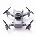 Mini droni 4DRC V30 kaksois 4K kameralla FPV ja esteiden väistämisellä Ohjausalue 800 m Kokoontaitettava Harmaa Ilmakuvaukseen ja videointiin 2