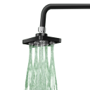 Mini-Duschkopf 360° drehbar Quadratische Hochdruck-Energiespardusche Wasserregen Einfach zu installieren Solide Konstruktion 11×8,5×5,7 cm 2