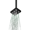 Mini-Duschkopf 360° drehbar Quadratische Hochdruck-Energiespardusche Wasserregen Einfach zu installieren Solide Konstruktion 11×8,5×5,7 cm 4