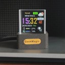 Mini ecrã inteligente GeekMagic 38 x 35 x 31 mm WiFi relógio com previsão do tempo painel cúbico transparente LED alimentação USB exibição 6