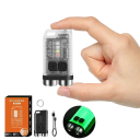 Mini EDC LED lommelygte V3 900 lm USB-C genopladelig 56 × 31 × 15 mm IP65 lommelygte med nøglering 4