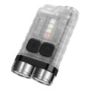 Mini EDC LED lommelygte V3 900 lm USB-C genopladelig 56 × 31 × 15 mm IP65 lommelygte med nøglering 5