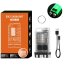 Mini EDC LED torcia V3 900 lm ricaricabile USB-C 56 × 31 × 15 mm torcia tascabile con portachiavi 2