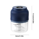 Mini elektrický sekáček na zeleninu 250 ml USB dobíjecí bezdrátový drtič česneku kuchyňský sekáček potravin 11,5 × 8 cm 3