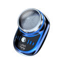Mini elektrisk barbermaskine med opladningsindikator 7,3 x 4,6 x 4,7 cm vandtæt lille ledningsfri barbermaskine genopladelig barbermaskine til mænd med batteriindikator 3
