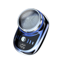 Mini elektrisk barbermaskine med opladningsindikator 7,3 x 4,6 x 4,7 cm vandtæt lille ledningsfri barbermaskine genopladelig barbermaskine til mænd med batteriindikator 4