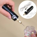 Mini elektrisk borrmaskin USB 5V för finborrning epoxi smycken trä plast gravyr DIY modeller bärbart kit 2