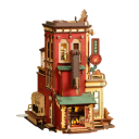 Μίνι εργοστάσιο δώρων 24,4 x 16,3 x 25,6 εκ. Ξύλινο κιτ με LED φωτισμό, μουσική και αφής έλεγχο Fantasy Workshop DIY μοντέλο 2