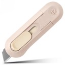 Mini faca de lâmina retrátil com cores para cortar papel, com retorno automático, faca de trabalho para pacotes, material de escritório 5