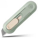 Mini faca de lâmina retrátil com cores para cortar papel, com retorno automático, faca de trabalho para pacotes, material de escritório e escolar 8
