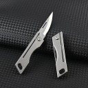 Mini faca dobrável em aço inoxidável de 8 cm com chaveiro Acessório EDC compacto para chaves Faca afiada para viagens Caminhadas Equipamento 4