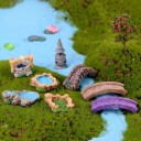 Mini farol 2,2 × 4,9 cm Torre decorativa em água para mini jardim diorama mini paisagem lago figuras decoração 3