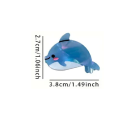 Mini fermaglio per capelli a forma di delfino blu 3,8 x 2,7 cm Fermaglio decorativo carino Piccolo accessorio estivo per acconciature per bambini 2