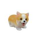 Mini figurine de chiot Résine Chien décoratif pour dioramas microsystèmes paysages modèles parc jardin figurines décorations 18