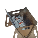 Mini foldbar kulgrill 21 x 13 x 13 cm bærbar grill hjemmekomfur kompakt bordgrill til camping og have 4