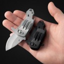 Mini Foldbar Rustfrit Stål Lommekniv 10,6 cm med Glasåbner EDC Lommekniv Multifunktionelt Værktøj Vandring Rejser Udendørs 3