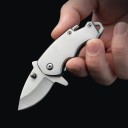 Mini Foldbar Rustfrit Stål Lommekniv 10,6 cm med Glasåbner EDC Lommekniv Multifunktionelt Værktøj Vandring Rejser Udendørs 5