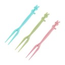 Mini fourchettes à fruits motif enfant ferme 50 pcs ensemble en plastique cure-dents pour desserts fruits et collations vaisselle de service 1