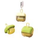 Mini-Fussel- und Haarentferner, waschbar, 6 x 4,3 cm, wiederverwendbare Rolle mit Riemen, leichter tragbarer Reiniger für Ihre Hosen- oder Handtasche 4