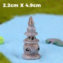 Mini fyr 2,2 × 4,9 cm Dekorativt mini torn för vatten till mini trädgård diorama mini landskap damm figurer dekoration 2