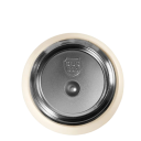 Mini garrafa térmica com tampa hermética 220 ml 13,5 × 6,5 cm Aço inoxidável Garrafa térmica portátil bege para bebidas no trabalho escola em viagem 3