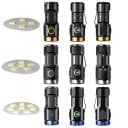 Mini genopladelig LED lygte S-521 8,1 × 3,1 × 3,1 cm USB-C magnet klip 6 tilstande side lys lomme EDC 1