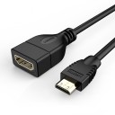 Mini HDMI -adapteri HDMI-kaapelilla laitteiden liittämiseksi, joissa on Mini HDMI -ulostulo, televisioon tai näyttöön. HDMI-liitin naaras. Muovia ABS 2