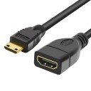 Mini HDMI-ről HDMI-ra átalakító adapter kábellel a Mini HDMI kimenettel rendelkező eszközök televízióhoz vagy monitorhoz való csatlakoztatásához. HDMI 1
