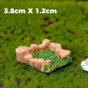 Mini heinäteline kaneille 3,8 × 1,2 cm Mini aitaukset heinällä mini puutarha dioraama mallimaisema figuurit koristeet 2