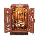 Mini Holzbuch Ecke 11,5 x 9,5 x 17 cm Bausatz 137 Teile Puppenhaus Dekoratives Holzmodell 2