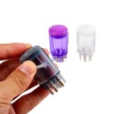 Mini-hovedmassageapparat med 4 ml reservoir til hår- og hovedbundsprodukter. Applikator til jævn påføring af produkter på hårrødderne. 6 x 3 cm. 2