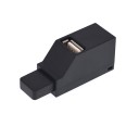 Mini hub USB 2.0 portátil com 3 portas 2