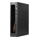 Mini-ITX HTPC Computer Case 196,5 x 198 x 45 mm med 12 V DC strømforsyning og plads til 2,5" disk i sort til mini PC til stuen 2