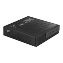 Mini-ITX HTPC Computer Case 196,5 x 198 x 45 mm med 12 V DC strømforsyning og plads til 2,5" disk i sort til mini PC til stuen 5