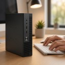 Mini-ITX HTPC-datorlåda 196,5 x 198 x 45 mm med 12 V DC strömförsörjning och plats för 2,5" disk i svart utförande för mini PC i vardagsrummet 8