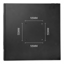 Mini-ITX HTPC Gehäuse 196,5 x 198 x 45 mm mit 12 V DC Stromversorgung und 2,5" Festplattenslot in schwarzer Ausführung für Mini-PCs im Wohnzimmer 6