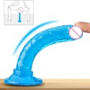 Mini-Jelly-Dildo mit Saugnapf, realistische Textur, vaginal und anal verwendbar, diskrete Verpackung 3