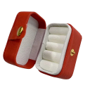 Mini Jewellery Box with Ring Organiser 6.4 × 4 × 4.7 cm in Synthetic Leather Colourful Small Box for Rings, Earrings and Small Jewellery 2
