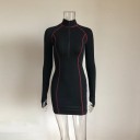 Mini-jurk met opstaande kraag 2