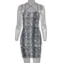Mini-jurk met slangenprint 9