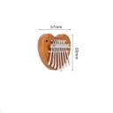 Mini Kalimba 8 Tasten Holz Daumenklavier Musikinstrument Herzform Tragbare Kalimba mit Schnur Entspannungsmusik für Kinder und Erwachsene 3