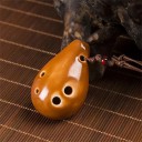 Mini keramická okarína 6 otvorů Soprán C 6,5 x 4 x 3,2 cm Přívěsek se šňůrkou na krk Hudební nástroj pro začátečníky 4