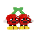 Mini-Kirschbaum 8,4 x 3,2 x 6,08 cm 354 Teile Mikro 3D DIY Bauklötze Leckeres Obst Kreatives Lernspielzeug für Kinder ab 8 Jahren Modell 1