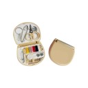 Mini kit da cucito in scatola quadrata 7x6 cm Kit da cucito domestico Stile minimalista Scatola di plastica Strumenti da cucito combinati DIY 7